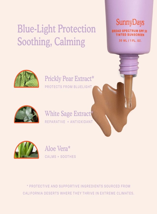 Tower 28 Beauty SunnyDays SPF 30 Tinted Sunscreen - For Sensitive Skin - 2-in-1 Facial Broad Spectrum UVA/UVB Protection + Foundation - Shade 35 POINT DUME - Medium with Neutral Undertones, 1 Fl Oz - Image 5